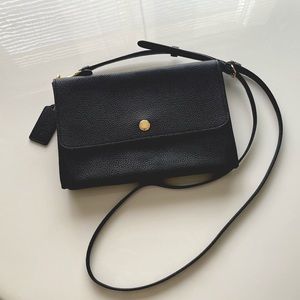 Coach Triple Crossbody Bag | Black Pebble Leather | Excellent Condition